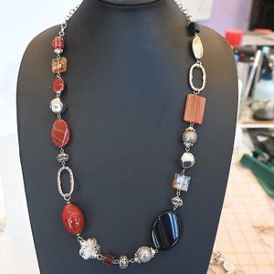 Neclaces, earrings and bracelet.